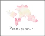 Côtes-du-Rhône Sud Akvarell